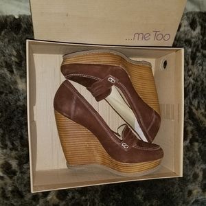 Me too NIB high heeled wedge slip on